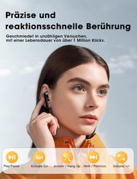 ZZU T18 Bluetooth 5.4 in-ear fülhallgató, 4 ENC zajszűrő, 48 órás akkumulátor - fekete 7