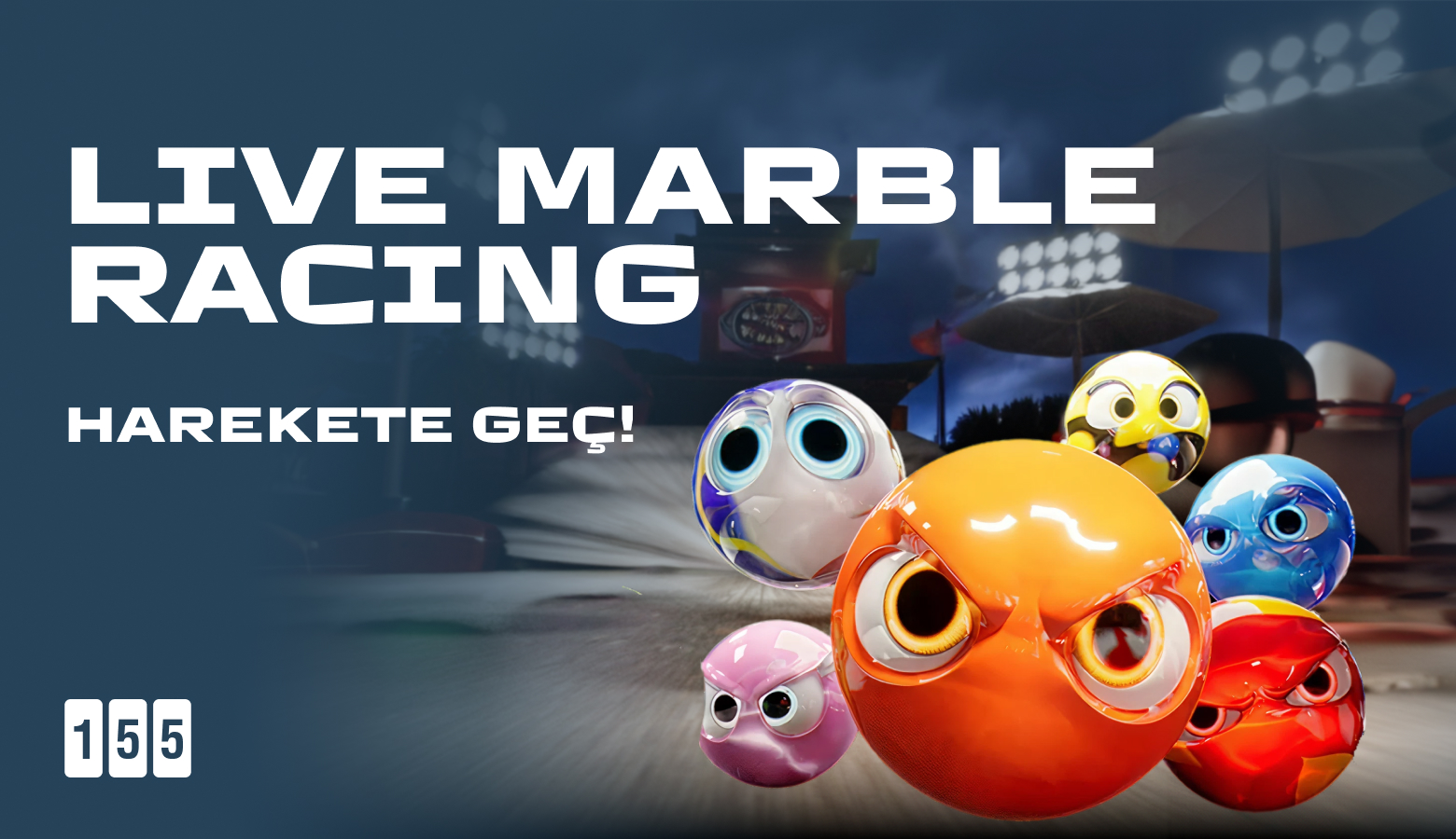 Live marble racing