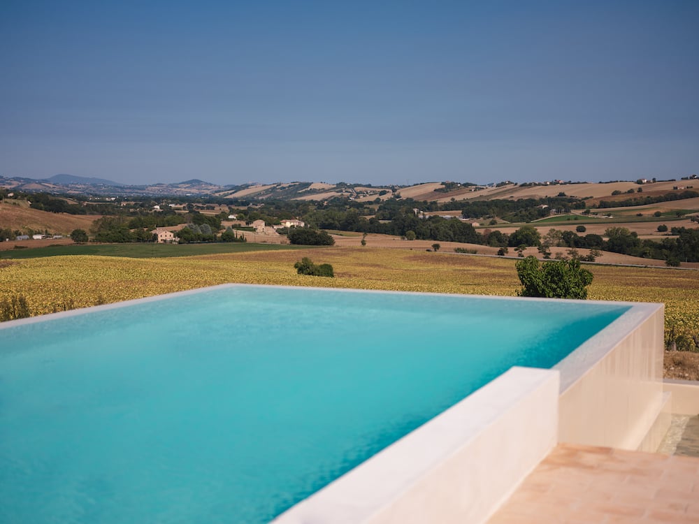 Pool with a sweeping view