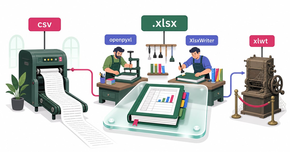 Generate CSV & Excel Files in Python: csv, openpyxl & XlsxWriter