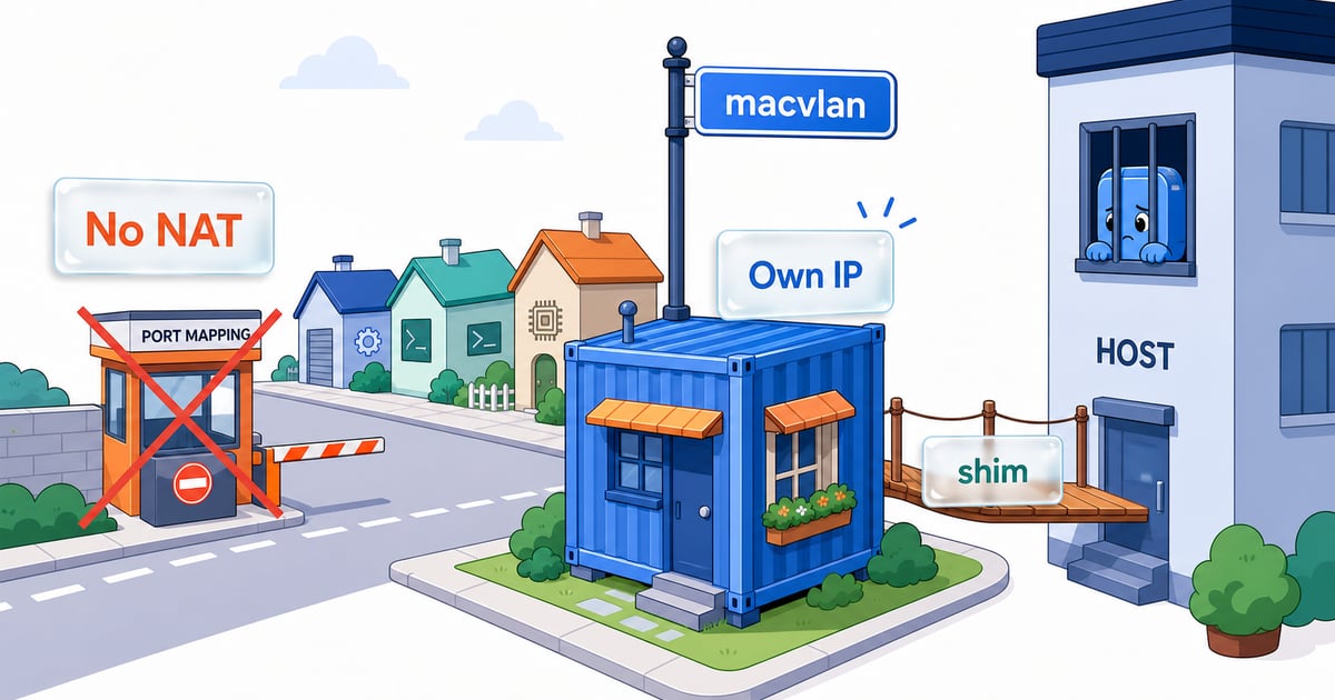 Give a Docker Container Its Own IP with macvlan