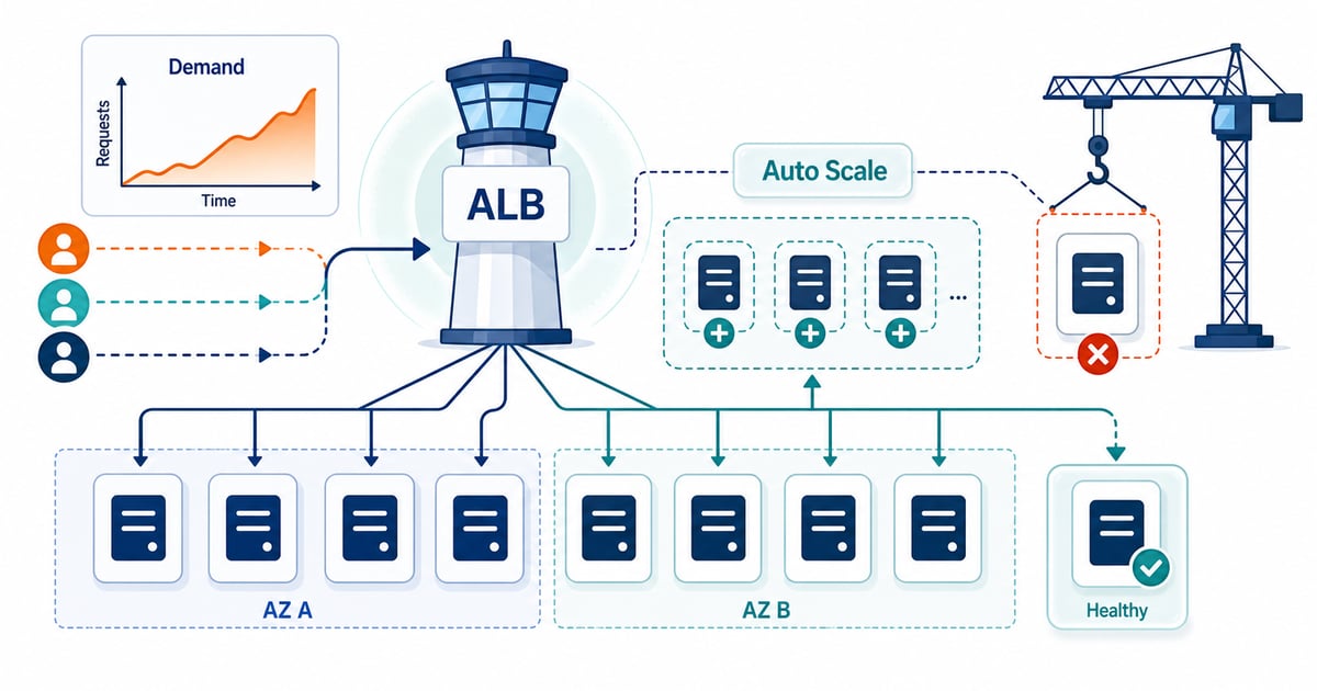 AWS Auto Scaling with Auto Scaling Groups & Load Balancers