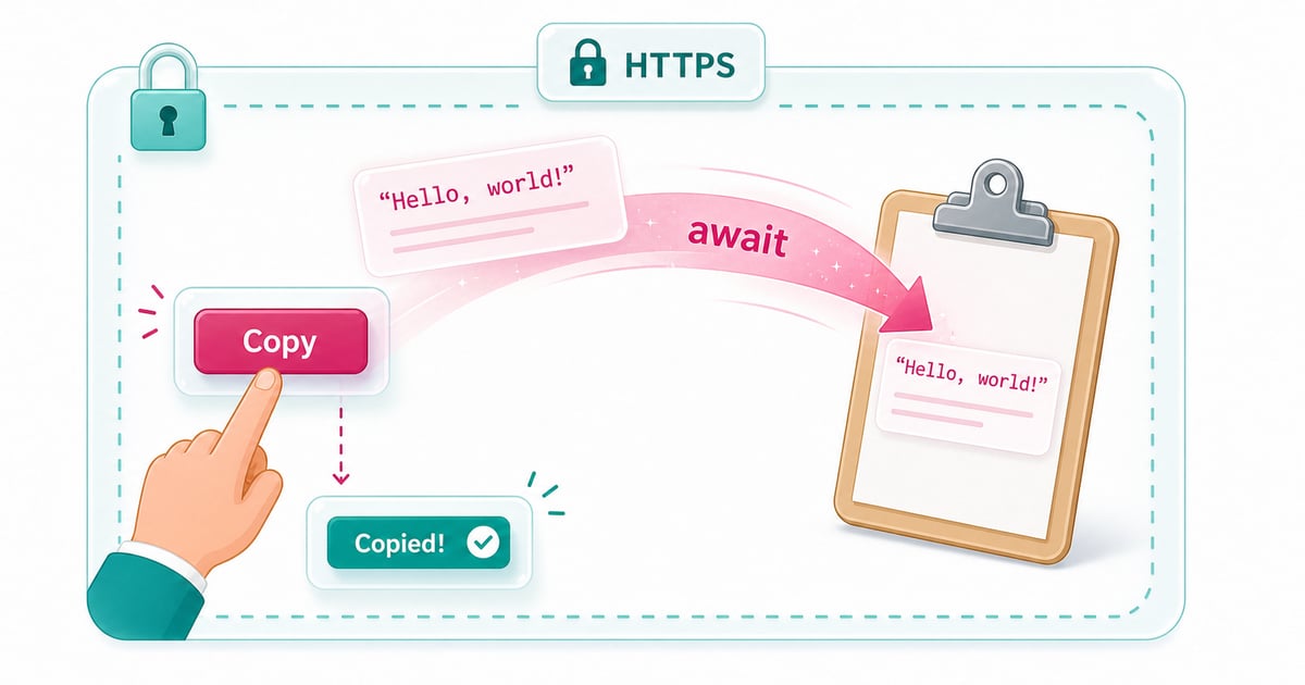 Copy to Clipboard in JavaScript: The Modern Clipboard API