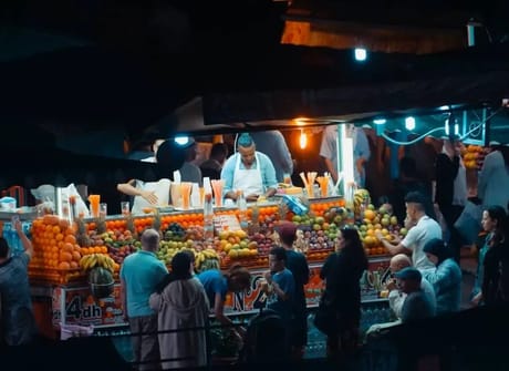 Coastal Morocco: Waves & Market Stalls