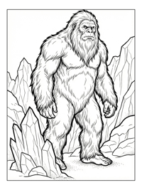 Wild Yeti Stands In Ice Glacier
