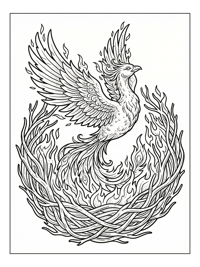 Phoenix Soars From Fiery Nest