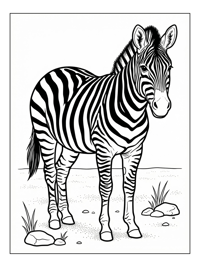 Burchells Zebra Standing On Ground