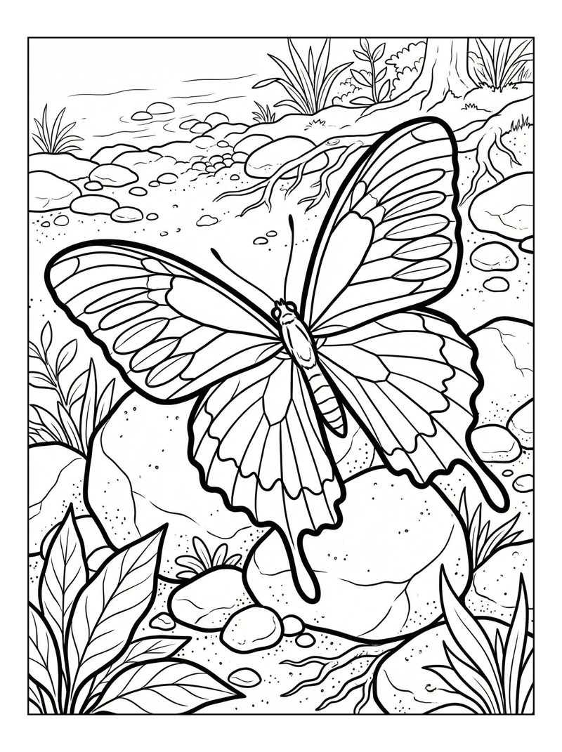 Ulysses Butterfly Rests By River