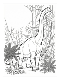 Brachiosaurus Standing Tall In Jungle