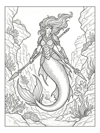 Mermaid Warrior Floating Deep Sea Trench