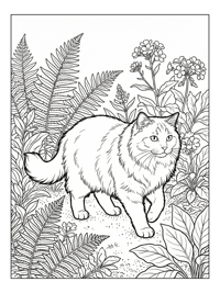 Ragdoll Cat Walking In Garden