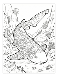 Leopard Shark Feeding Deep Ocean Trench
