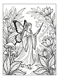 Garden Fairy Casting Spell In Enchanted Forest