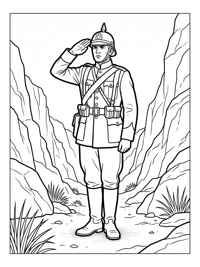 Heavy Cavalry Saluting In Mountain Pass