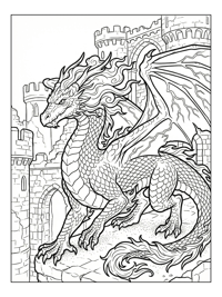 Mystical Storm Dragon Castle Scene
