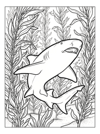 Nurse Shark Breaching Kelp Forest