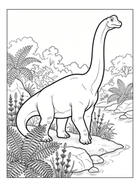 Brachiosaurus Exploring River Bank