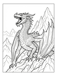Mountain Dragon Roaring On Peak
