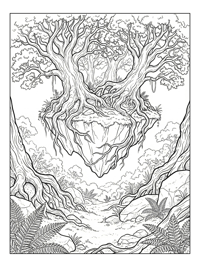 Floating Island Glade With Tree Roots