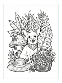 Chihuahua Dog Smiles Mushroom House