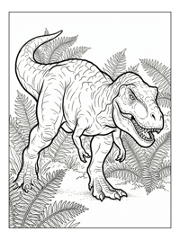 Tyrannosaurus Stalking Fern Field