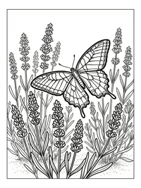 Swallowtail Butterfly Gliding Lavender Field