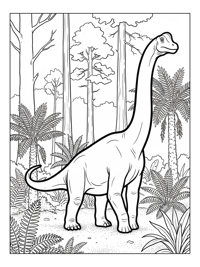 Brachiosaurus Standing In Jurassic Forest