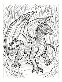 Forest Dragon Exploring Deep Cave