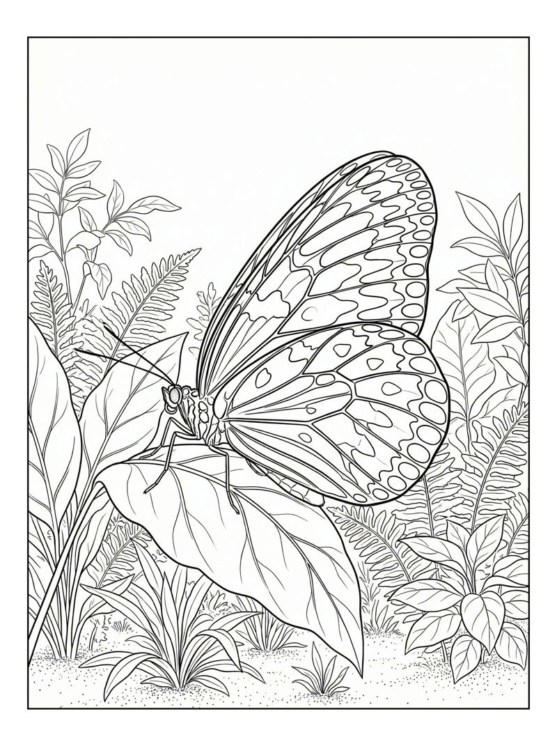 Paper Kite Butterfly Resting On Leaf