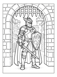 Dragon Knight Guarding Stone Castle