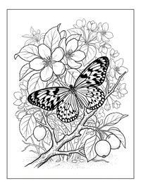 Paper Kite Butterfly Resting In Orchard