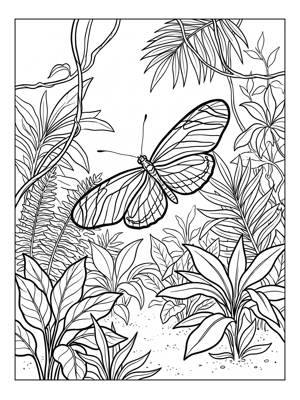 Zebra Longwing Butterfly Fluttering Jungle