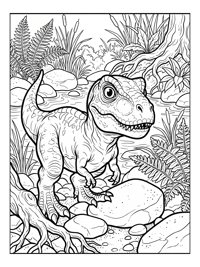 Baby Tyrannosaurus Gazing By River