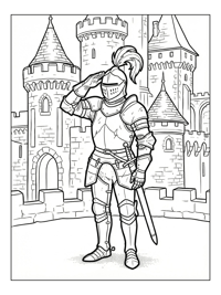 Knight Errant Saluting Stone Castle