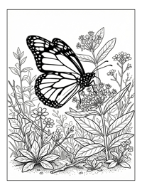 Monarch Butterfly Perching Forest Clearing