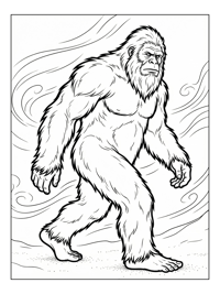Guardian Yeti Walking Blizzard Landscape