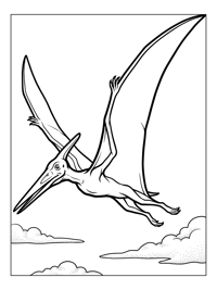 Pterodactyl Flying In Jurassic Sky