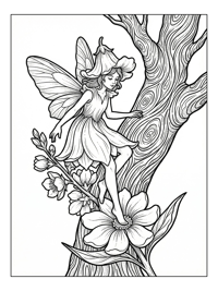 Flower Pixie Balances On Large Flower