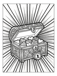 Heart Chocolates Fill Ornate Box