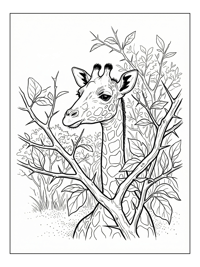 Baby Giraffe Watching In Safari Park