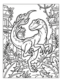Raptor Dancing Temple Ruins Jungle