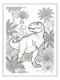 Tyrannosaurus Guarding Prehistoric Jungle