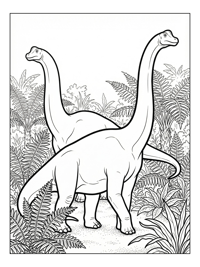 Brachiosaurus Pair Browsing In Fern Valley