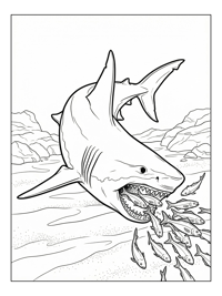 Great White Shark Feeding Underwater
