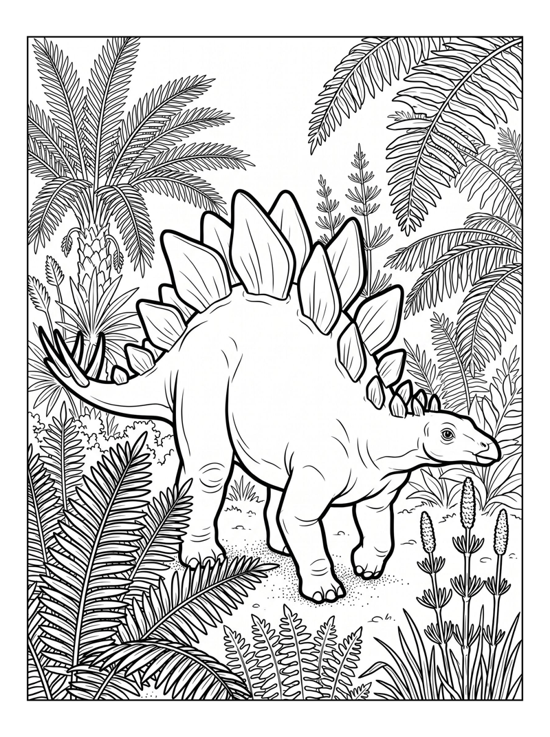 Stegosaurus Wandering Fern Valley