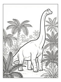 Brachiosaurus Standing Tropical Jungle
