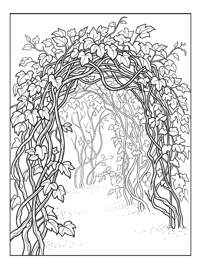Living Vine Archway In Sunlit Glade