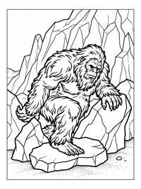 Mighty Yeti Resting On Ice Glacier