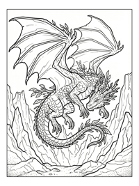 Forest Dragon Flying Above Volcanic Crater