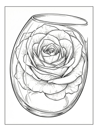 Rose Fills Elegant Glass Vase